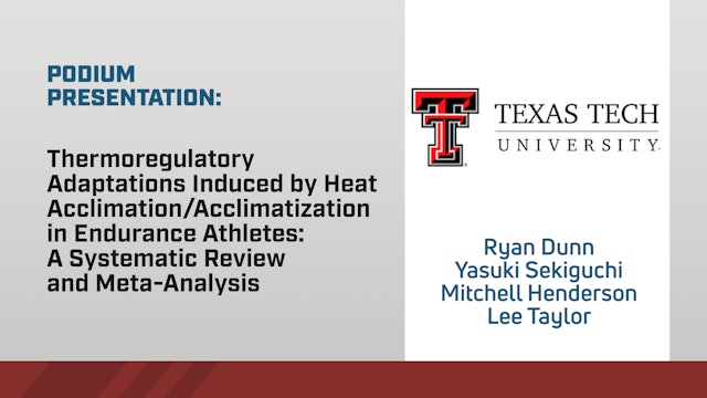 Thermoregulatory Adaptations Induced by Heat Acclimation/ in Endurance Athletes