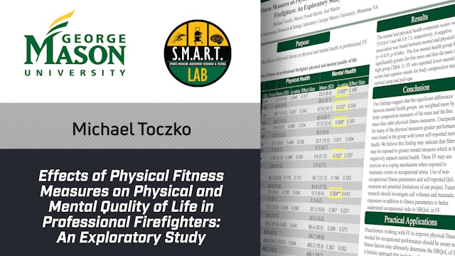 Fitness Measures on Physical and Mental Quality of Life in Pro Firefighters