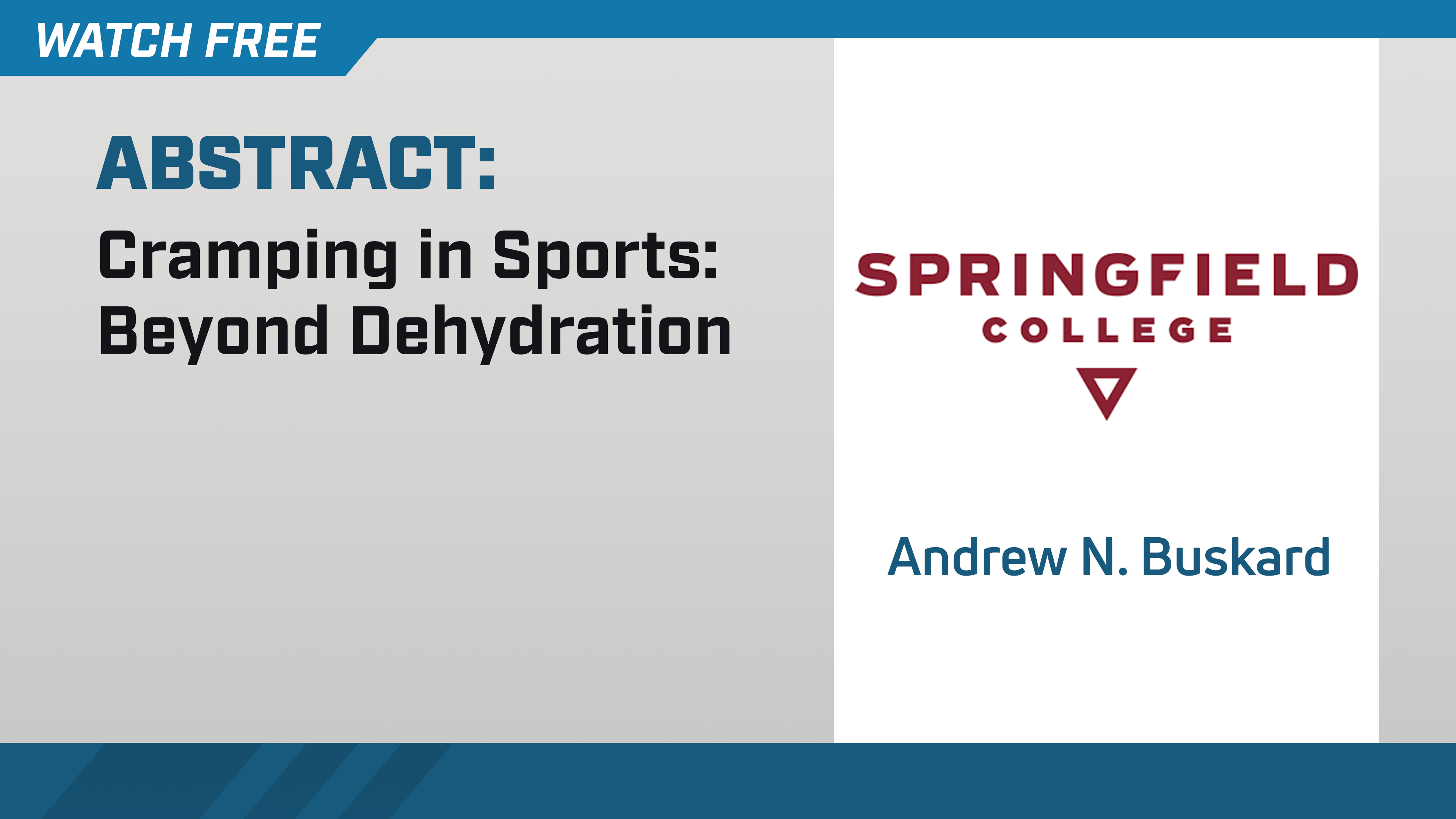 Cramping in Sports: Beyond Dehydration