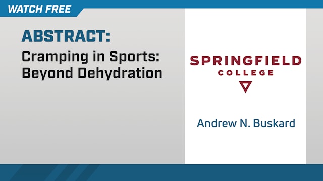 Cramping in Sports: Beyond Dehydration