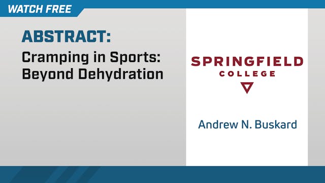 Cramping in Sports: Beyond Dehydration