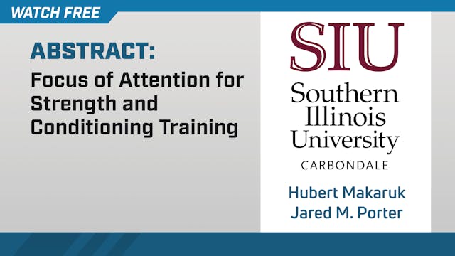 Focus of Attention for Strength and C...