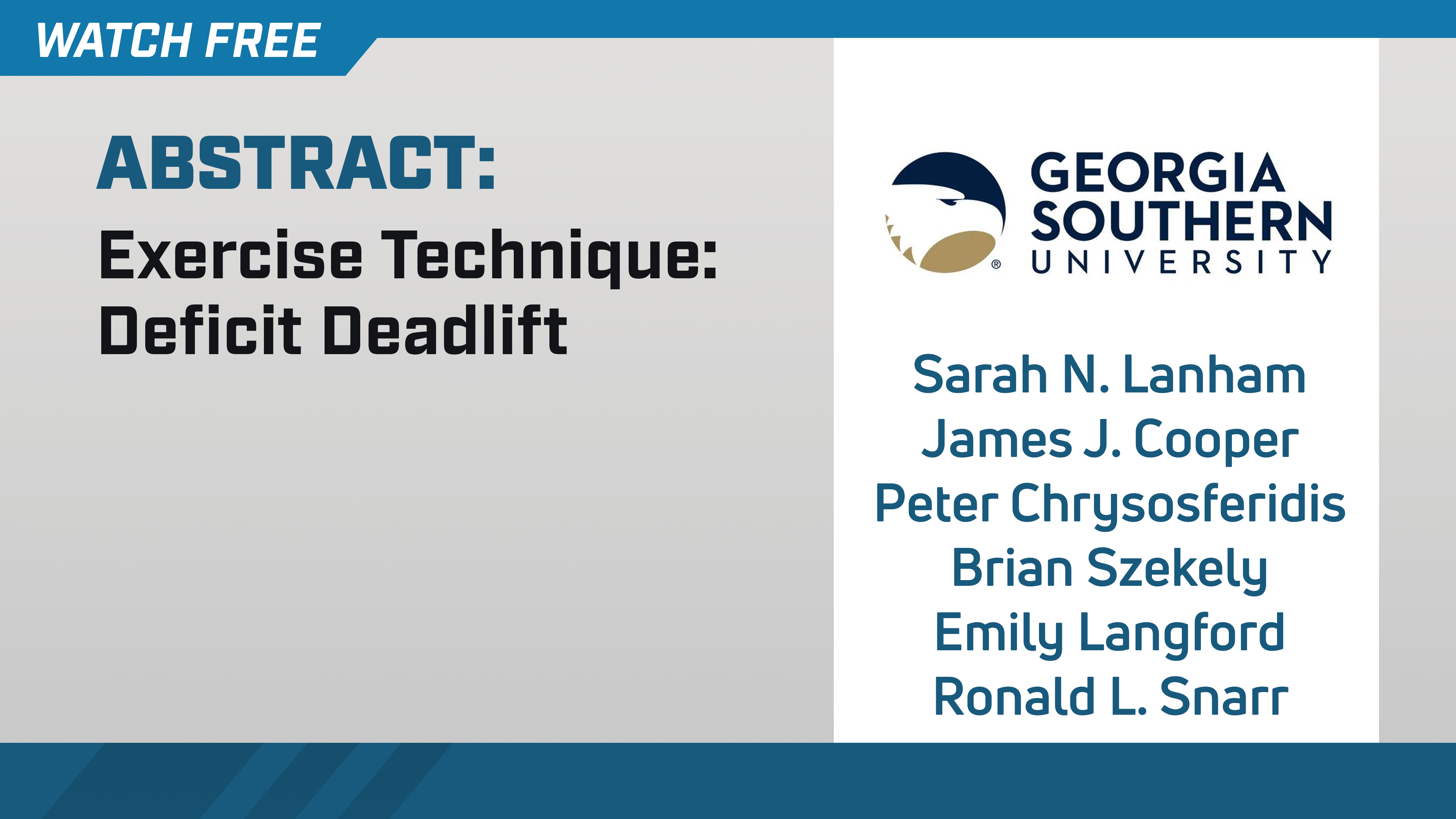 Exercise Technique: Deficit Deadlift