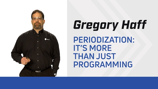 Periodization: It's More than Just Programming