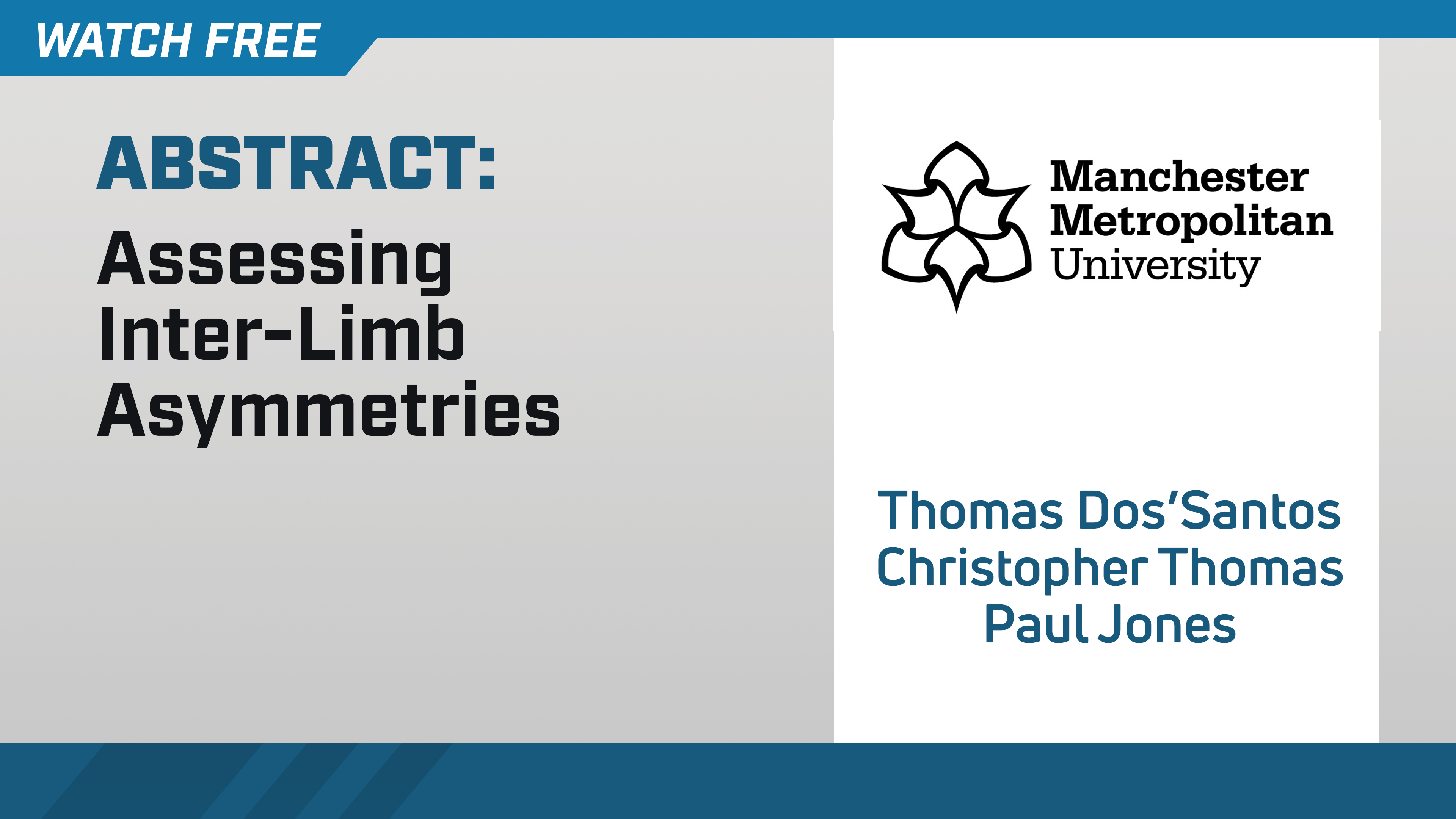 Assessing Inter-Limb Asymmetries