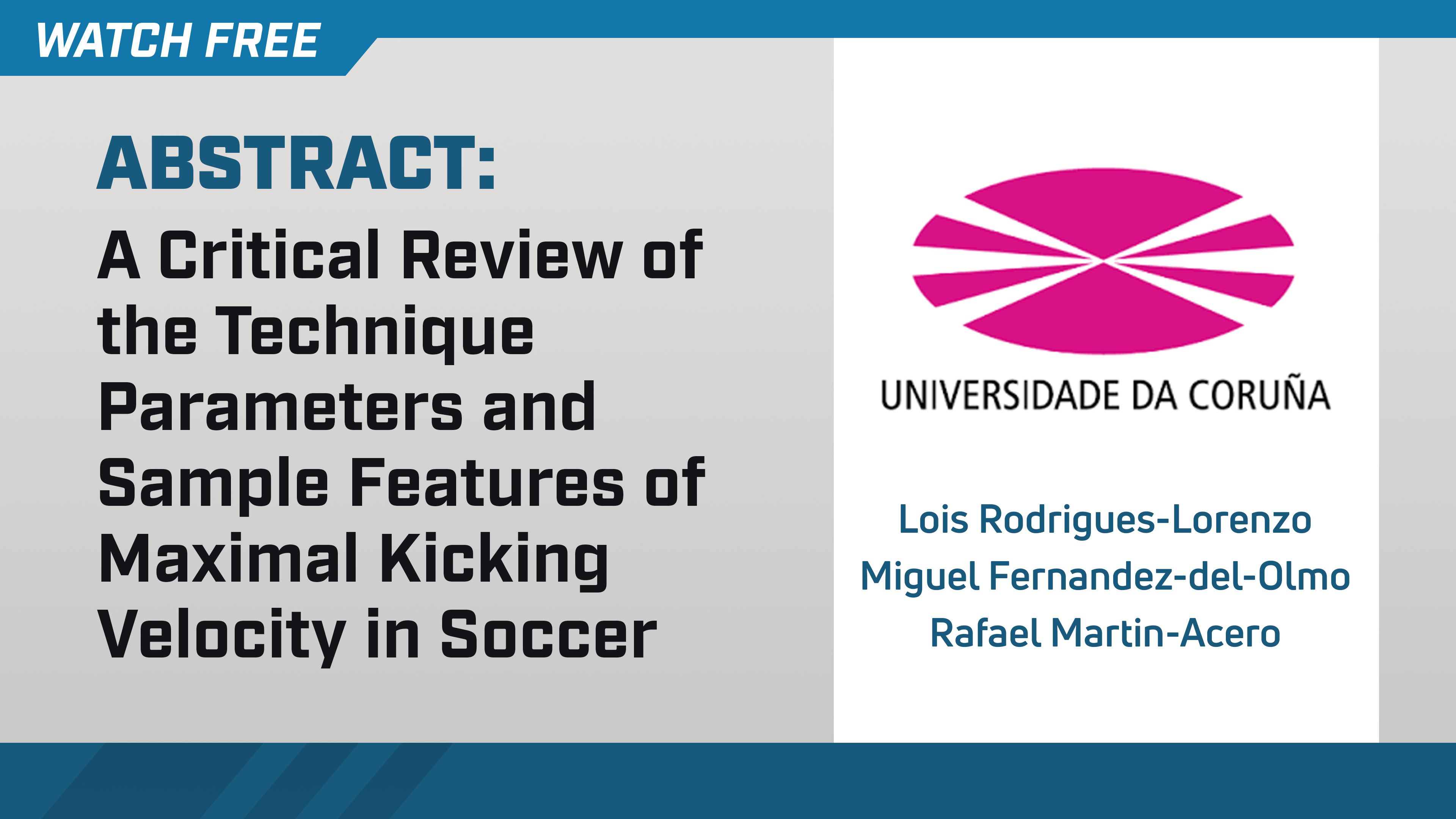 Critical Review of the Technique Parameters of Max. Kicking Velocity in Soccer
