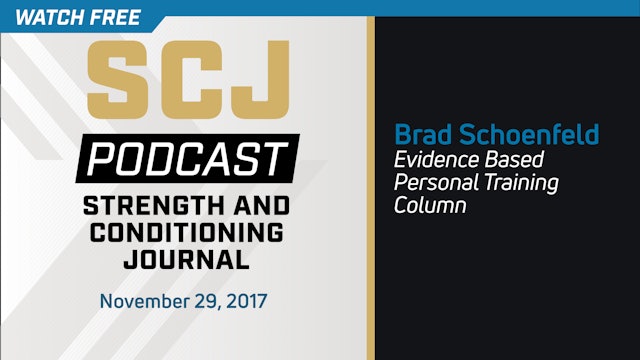 Evidence Based Personal Training - Brad Schoenfeld