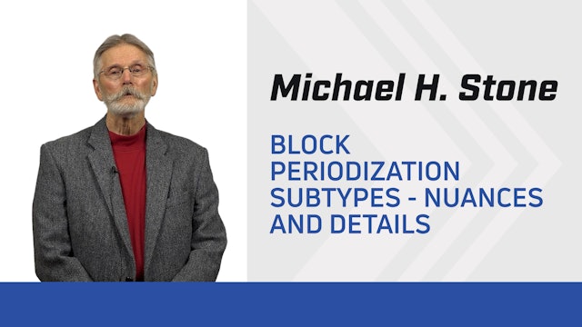 Block Periodization Subtypes - Nuances and Details