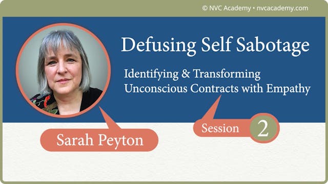 Defusing Self-Sabotage: Identifying & Transforming Unconscious Contracts with Empathy: Session 2