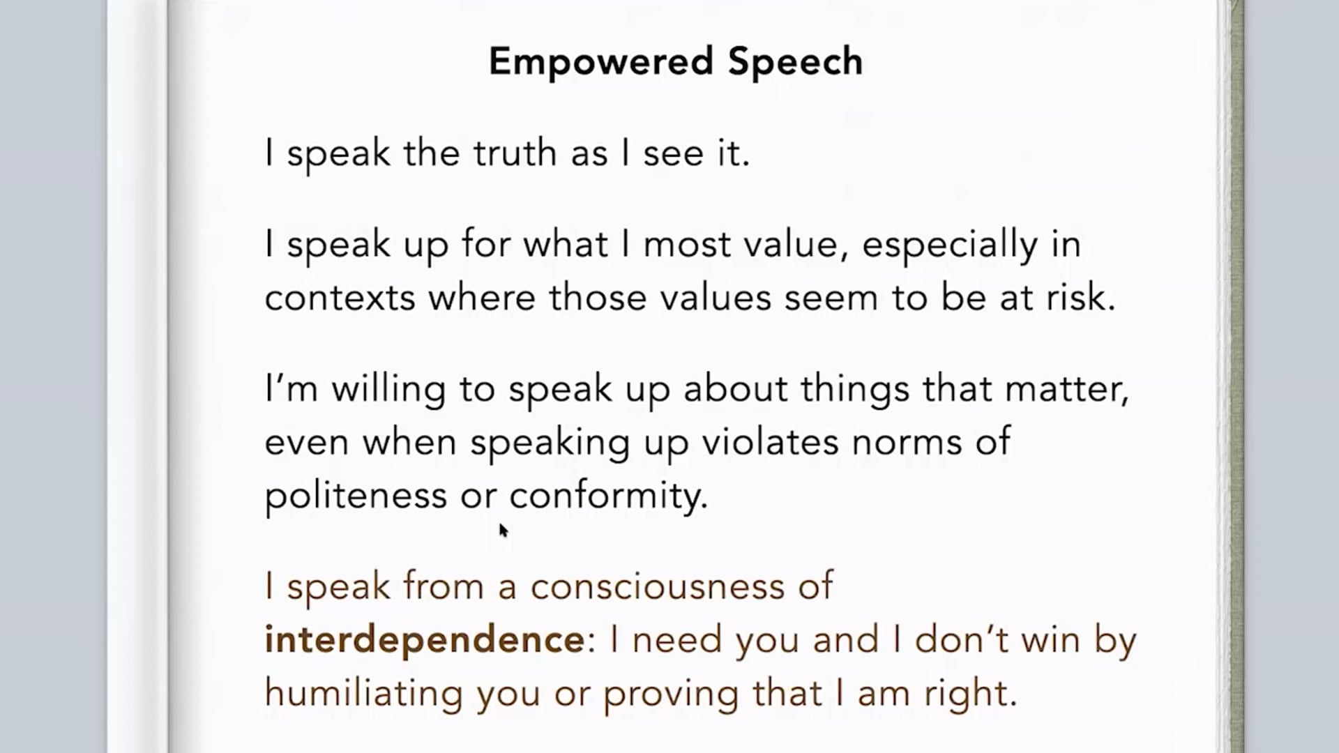 Create Space to Support Change