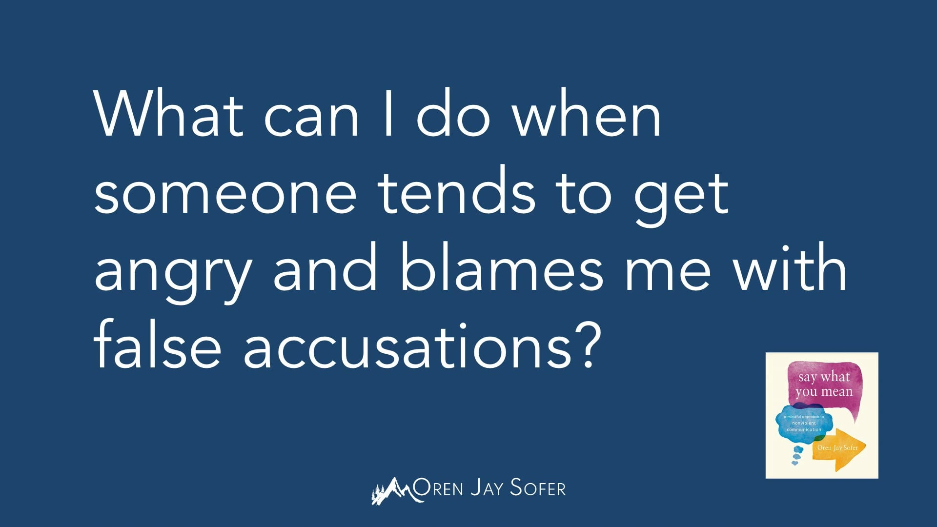 Responding to Blame Without Losing Yourself