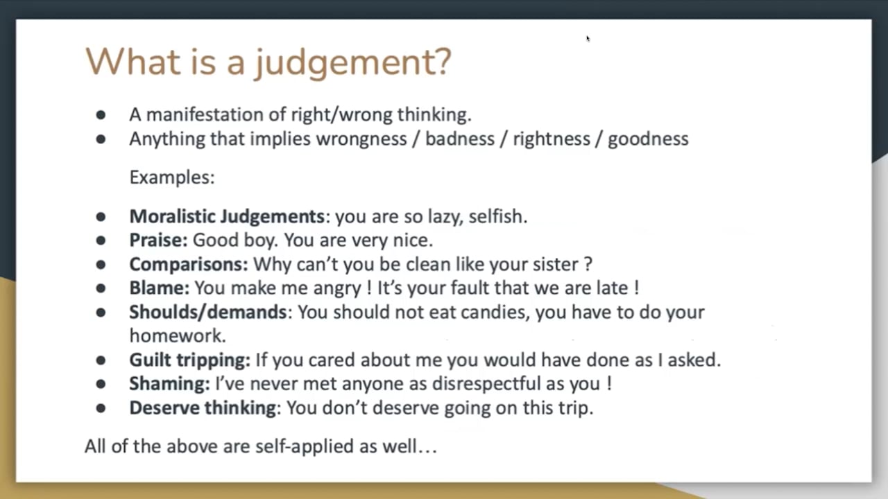 Understanding Judgment Through the Lens of NVC