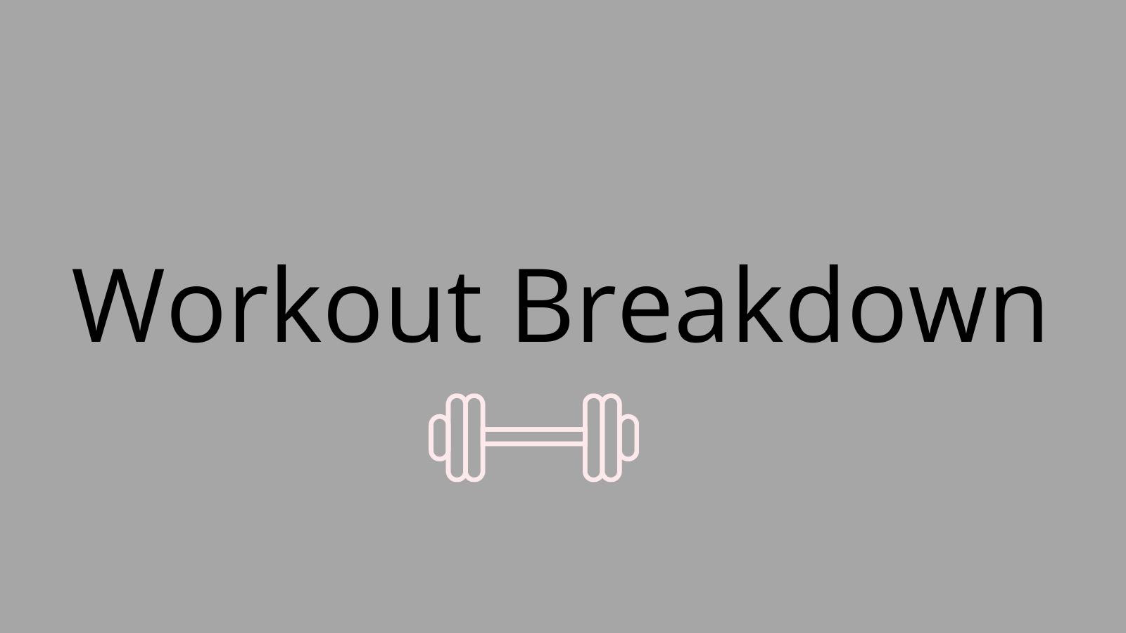 Month 1, 2 & 3 Workouts