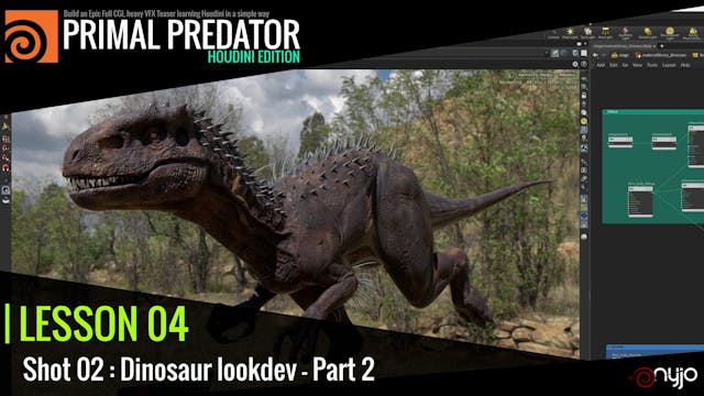 Lesson 04 : Shot 02 Dinosaur lookdev ...