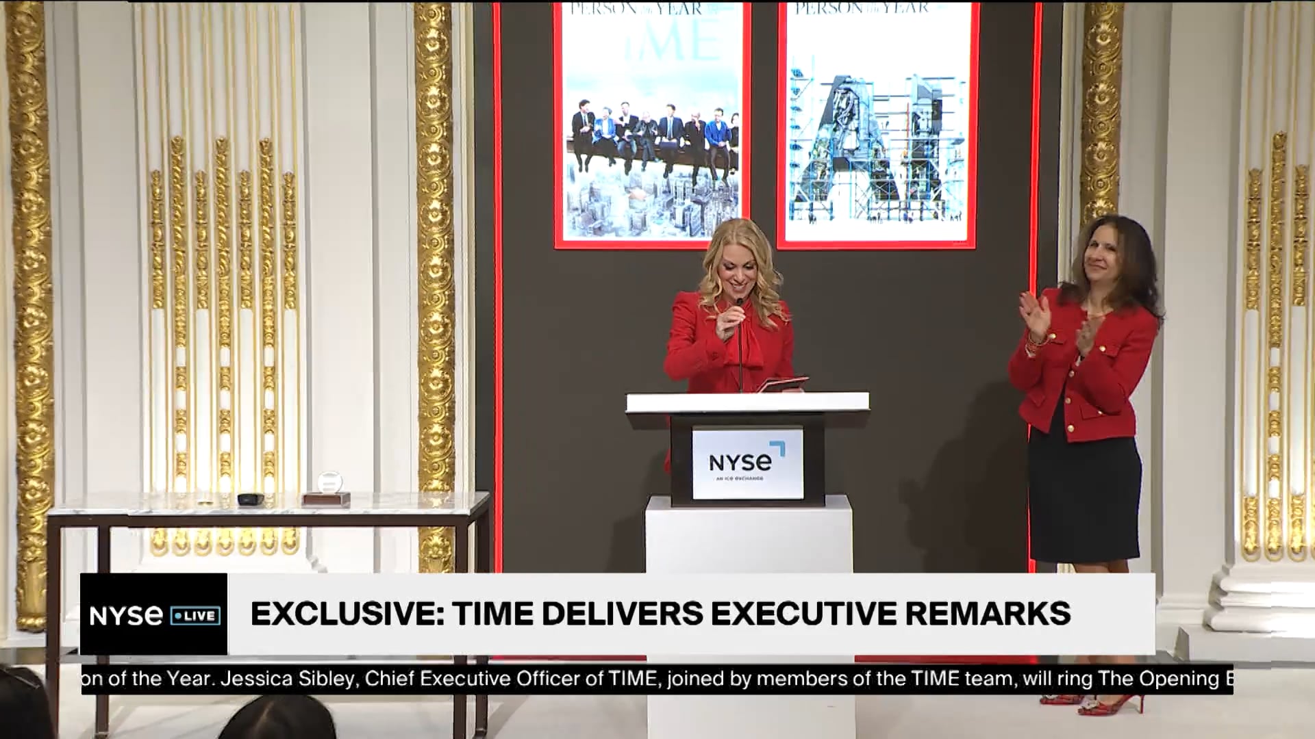 TIME CEO Delivers Remarks at the NYSE after 2025 Person of the Year Unveiled