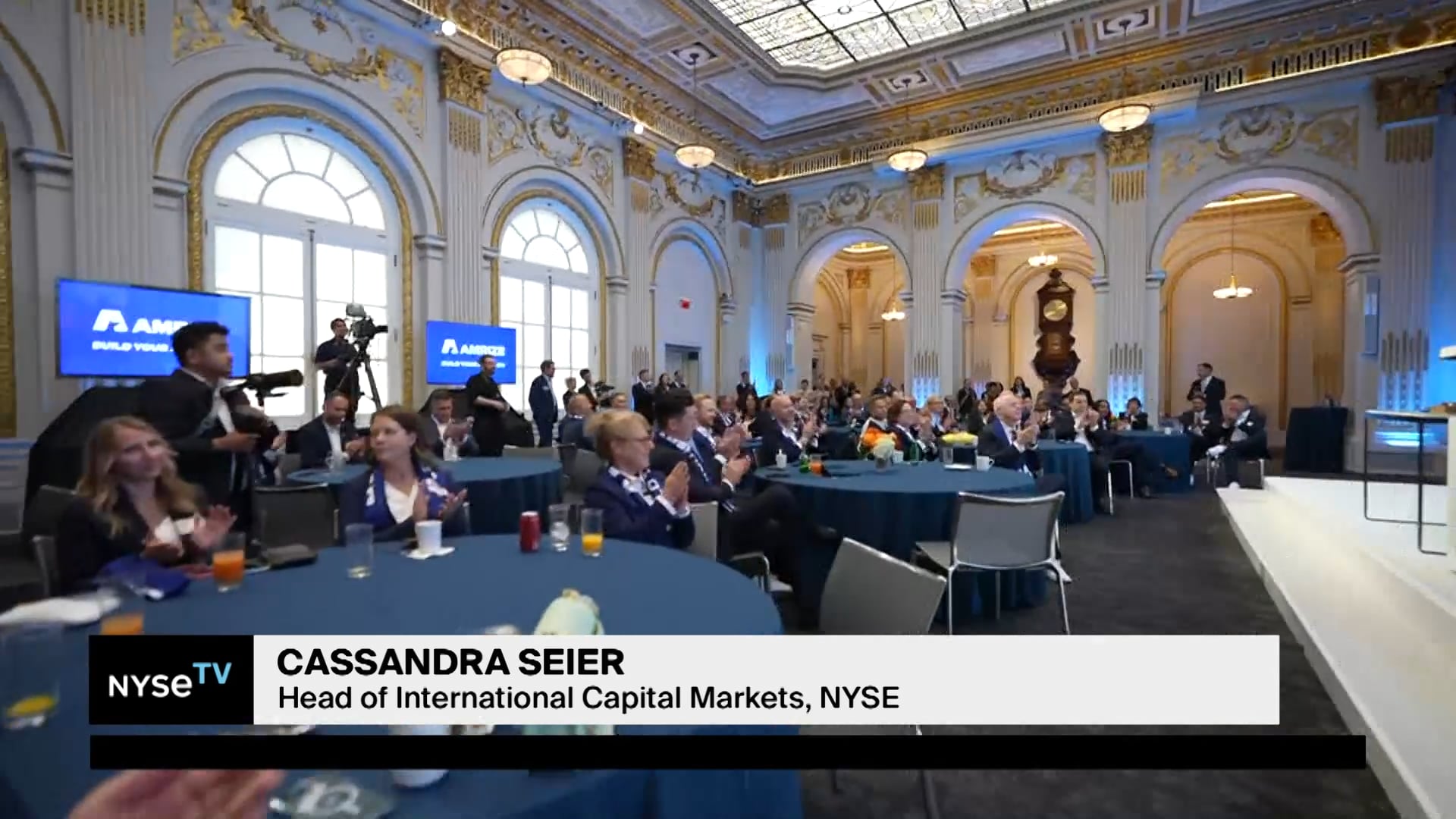 Jan Jenisch, Chairman + CEO of Amrize speaks in the Board Room