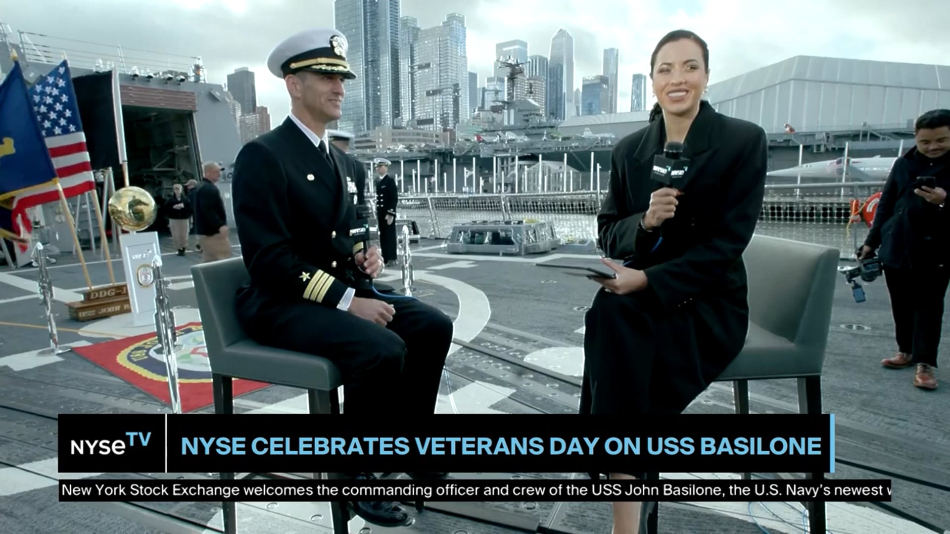 CMDR  Carne Livingston, Commanding Officer, PCU John Basilone Joins NYSE TV Live