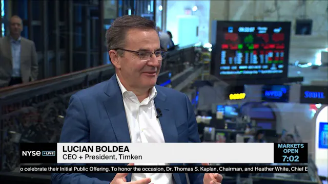 Timken CEO Lucian Boldea Explains ‘El...