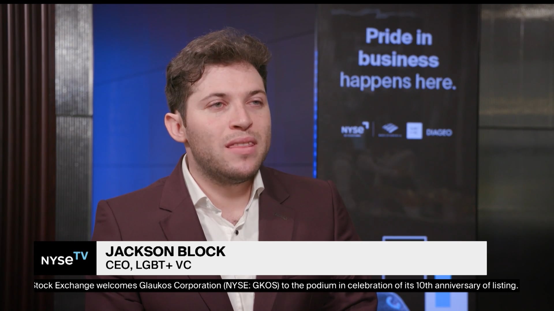 Jackson Block, CEO, LGBT+ VC Joins NYSE TV Live
