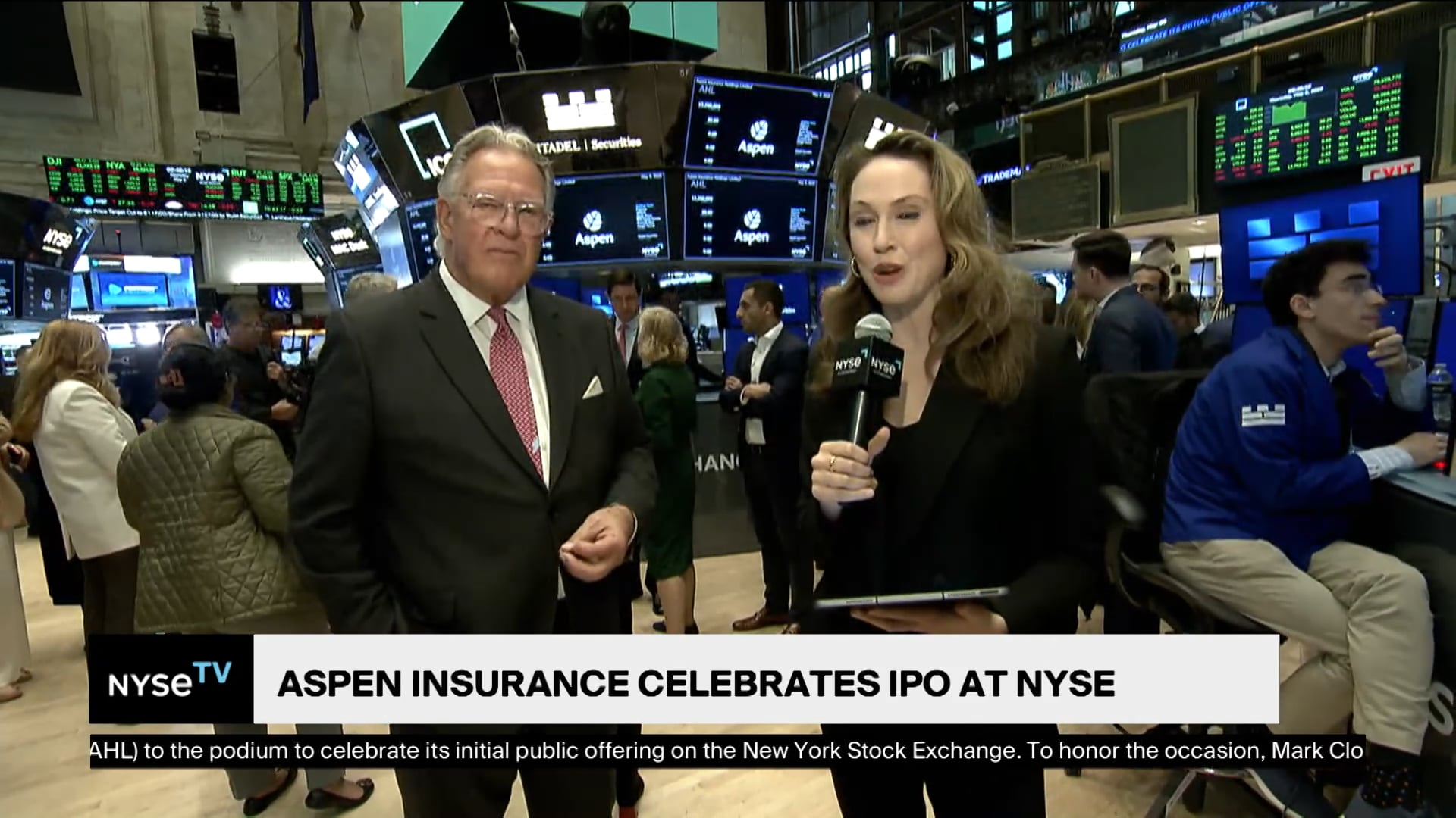 Mark Cloutier, Chairman + CEO at Aspen Insurance Joins NYSE TV Live