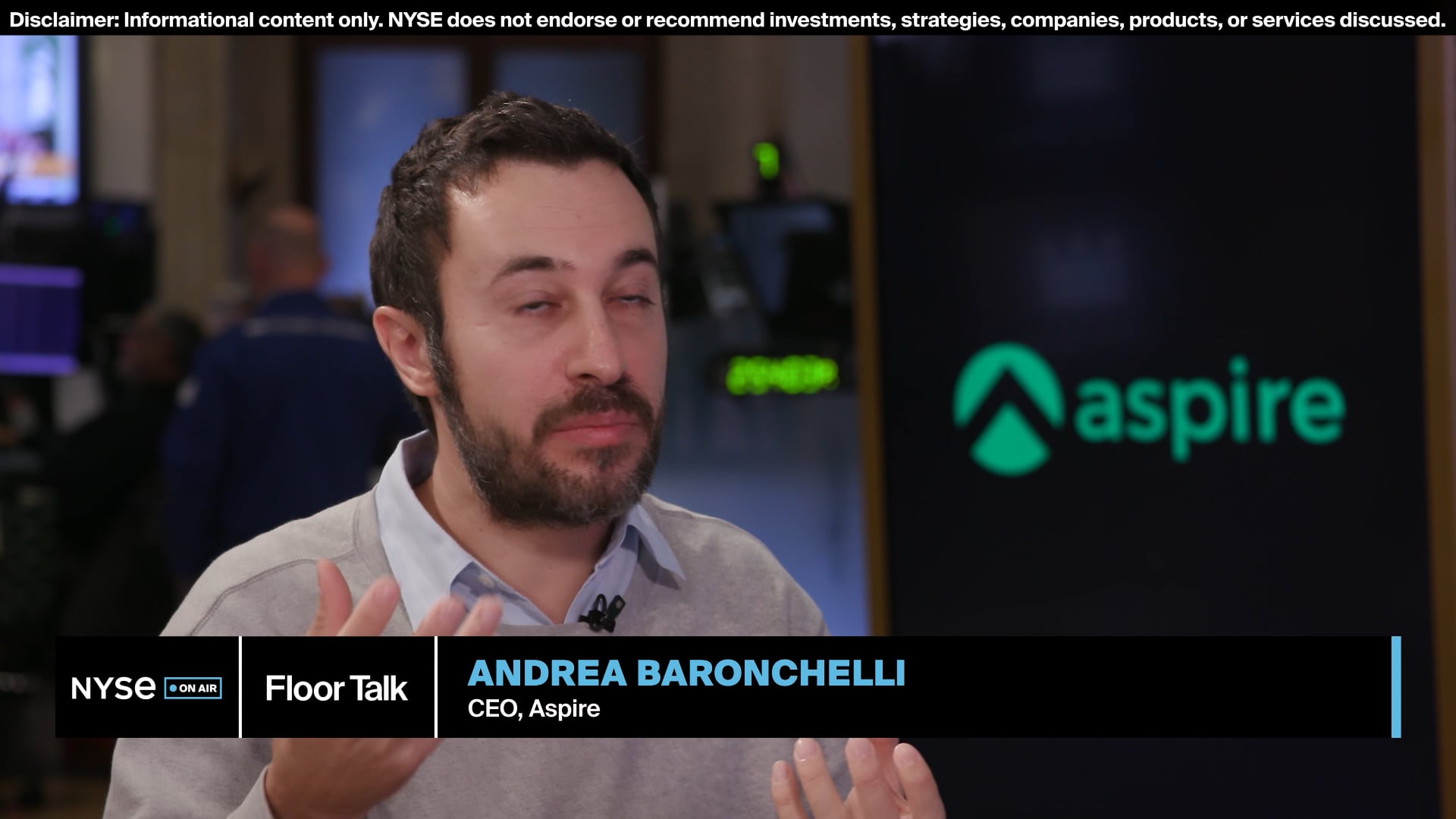 Andrea Baronchelli of Aspire Joins Floor Talk