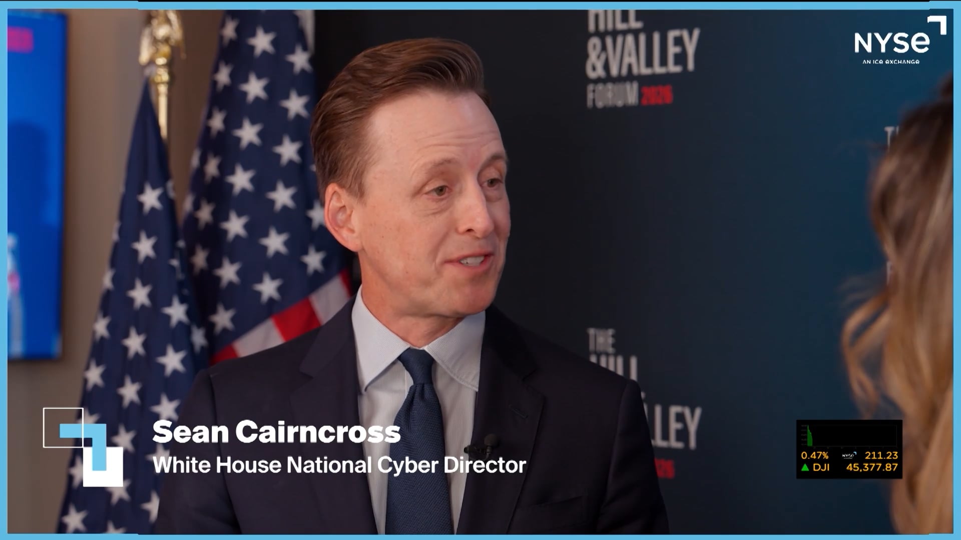 U.S. National Cyber Dir. Sean Cairncross Joins NYSE at The Hill & Valley Forum