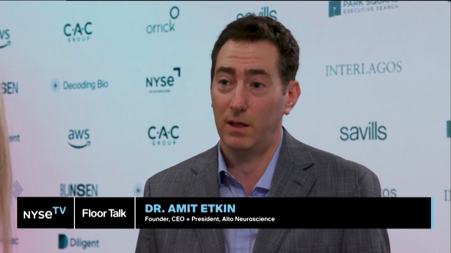 Dr. Amit Etkin, Founder, CEO + President, Alto Neuroscience Joins NYSE TV Live
