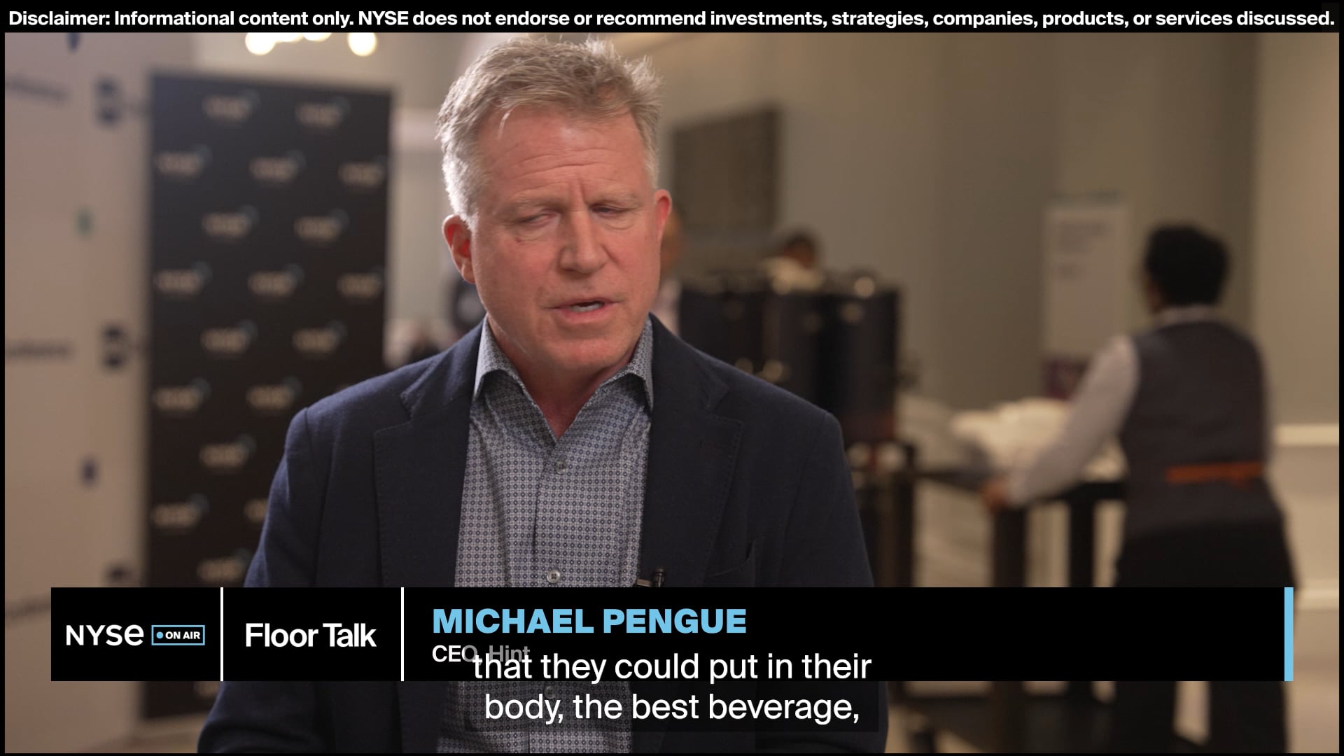 Michael Pengue of Hint Joins NYSE Floor Talk
