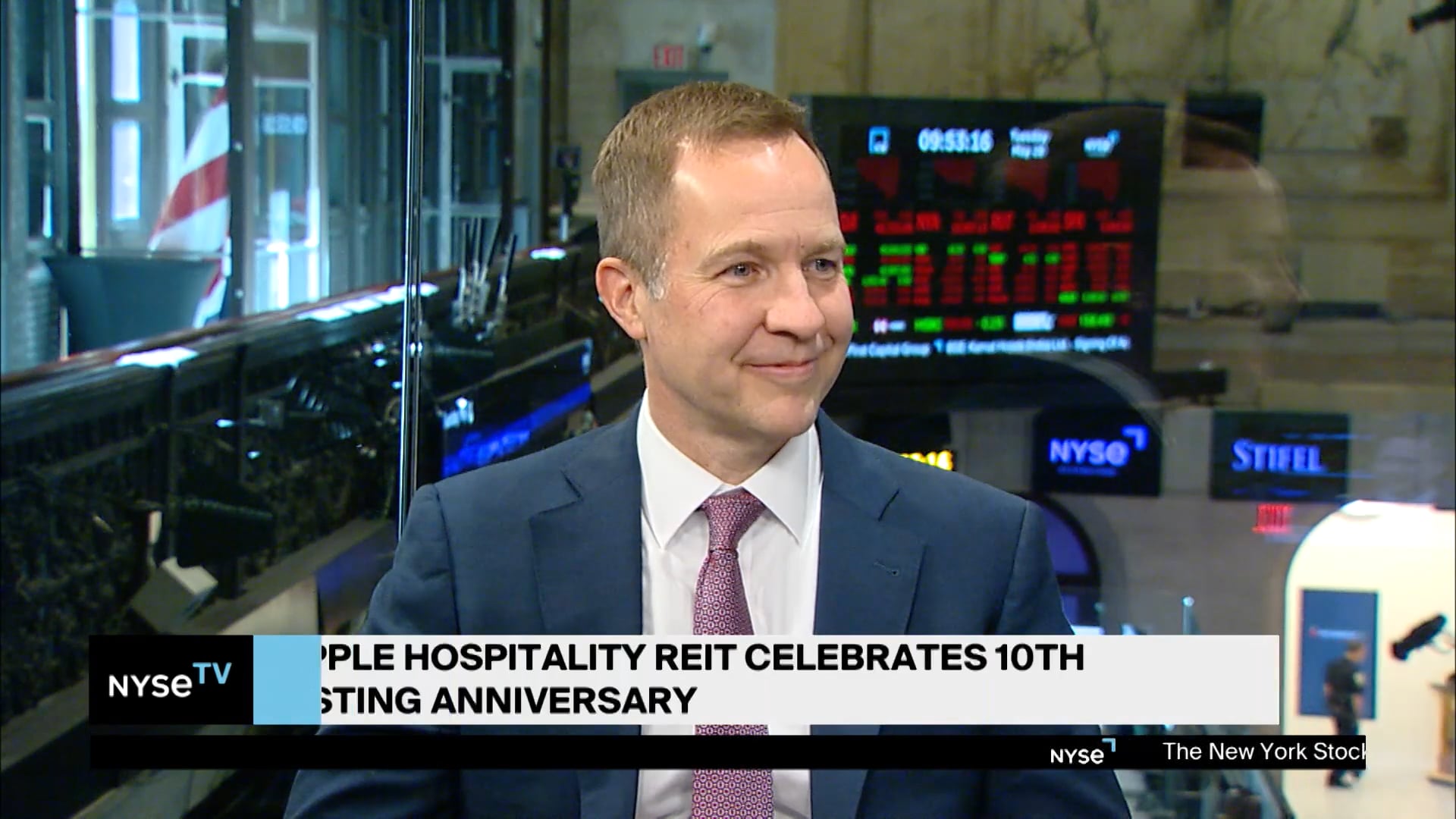 Justin Knight, CEO, Apple Hospitality REIT Joins NYSE TV Live