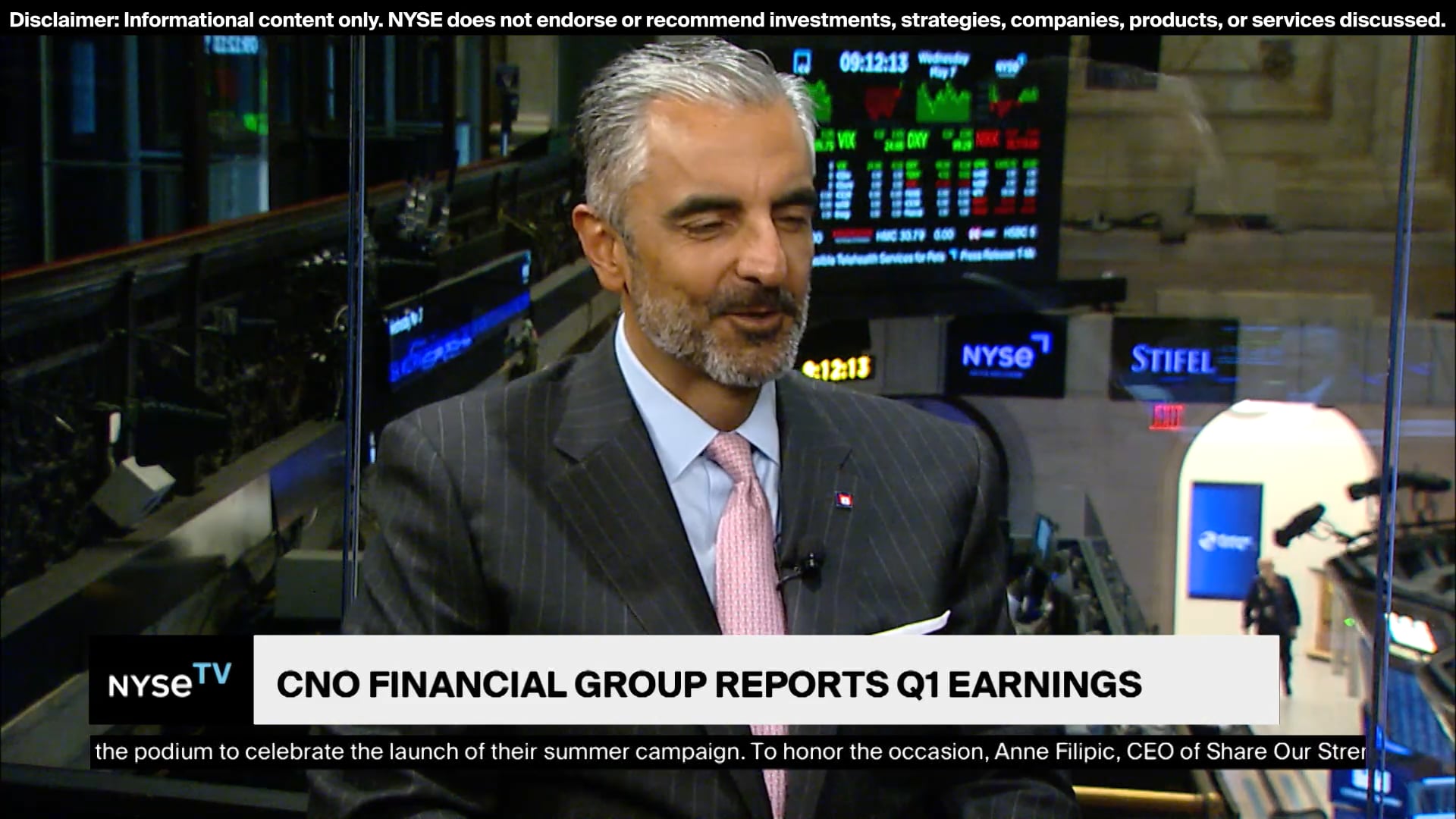Gary Bhojwani, CEO, CNO Financial Group Joins Live at NYSETV