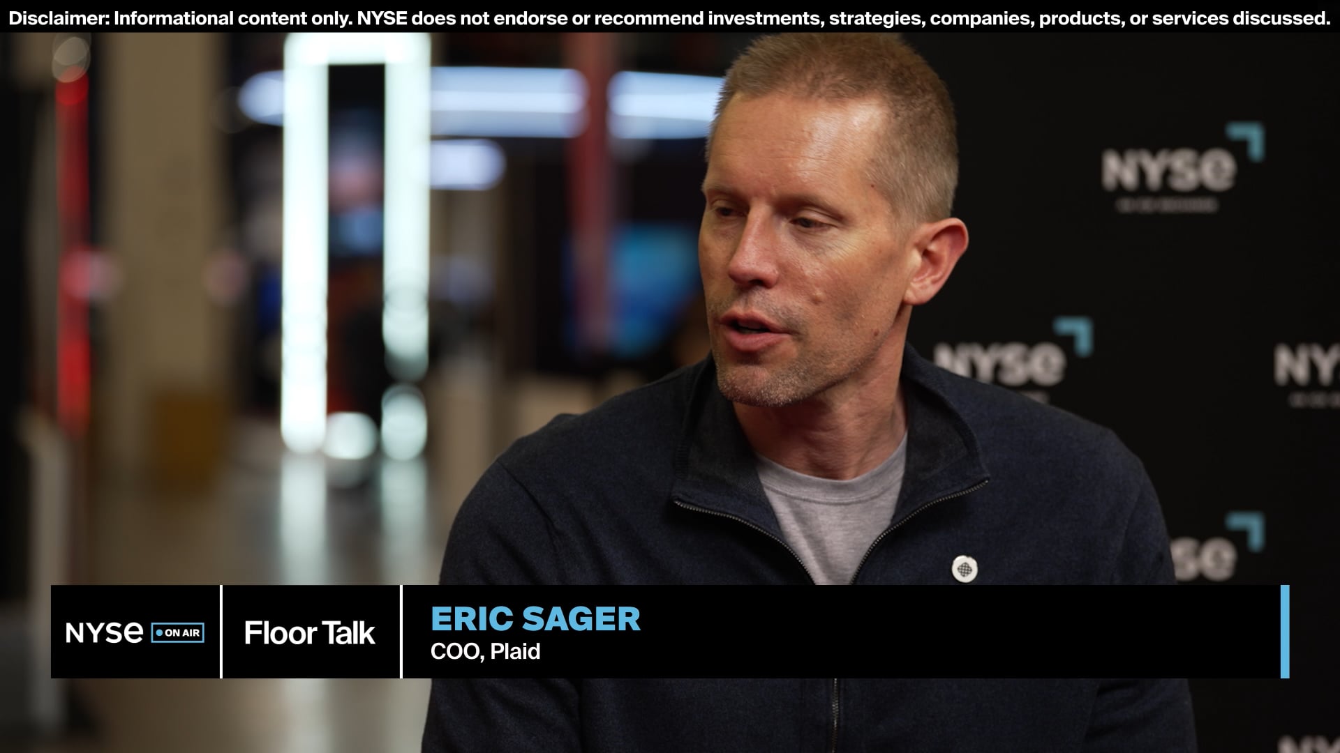 Plaid COO Eric Sager at Money20/20 Las Vegas