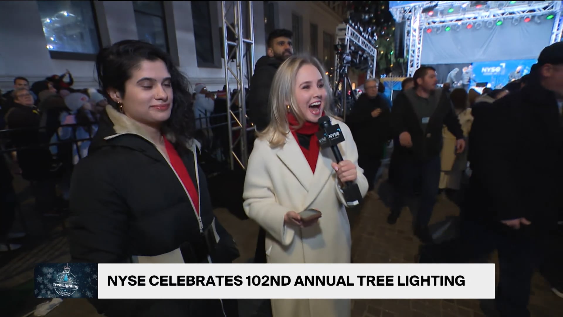 Luxury Store Printemps Brings High Fashion to NYSE Tree Lighting in FiDi