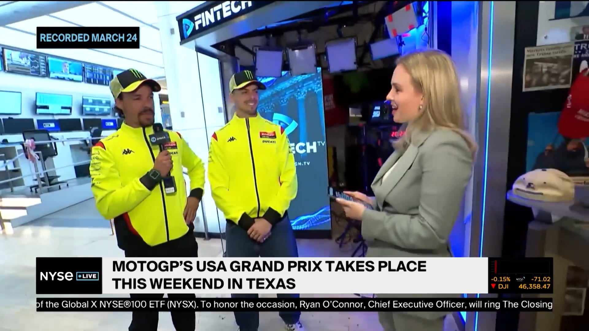 MotoGP Drivers at NYSE Set the Scene for Upcoming Grand Prix in Texas