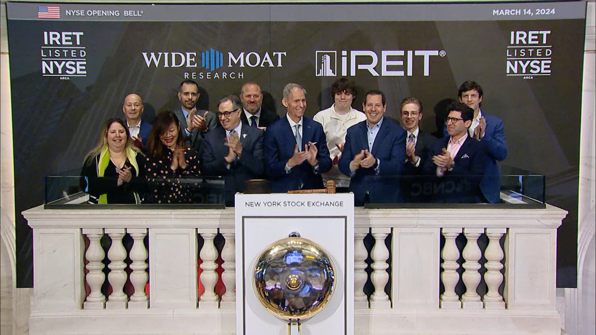 REIT Index ETF (NYSE Arca: IRET) Rings The Opening Bell®