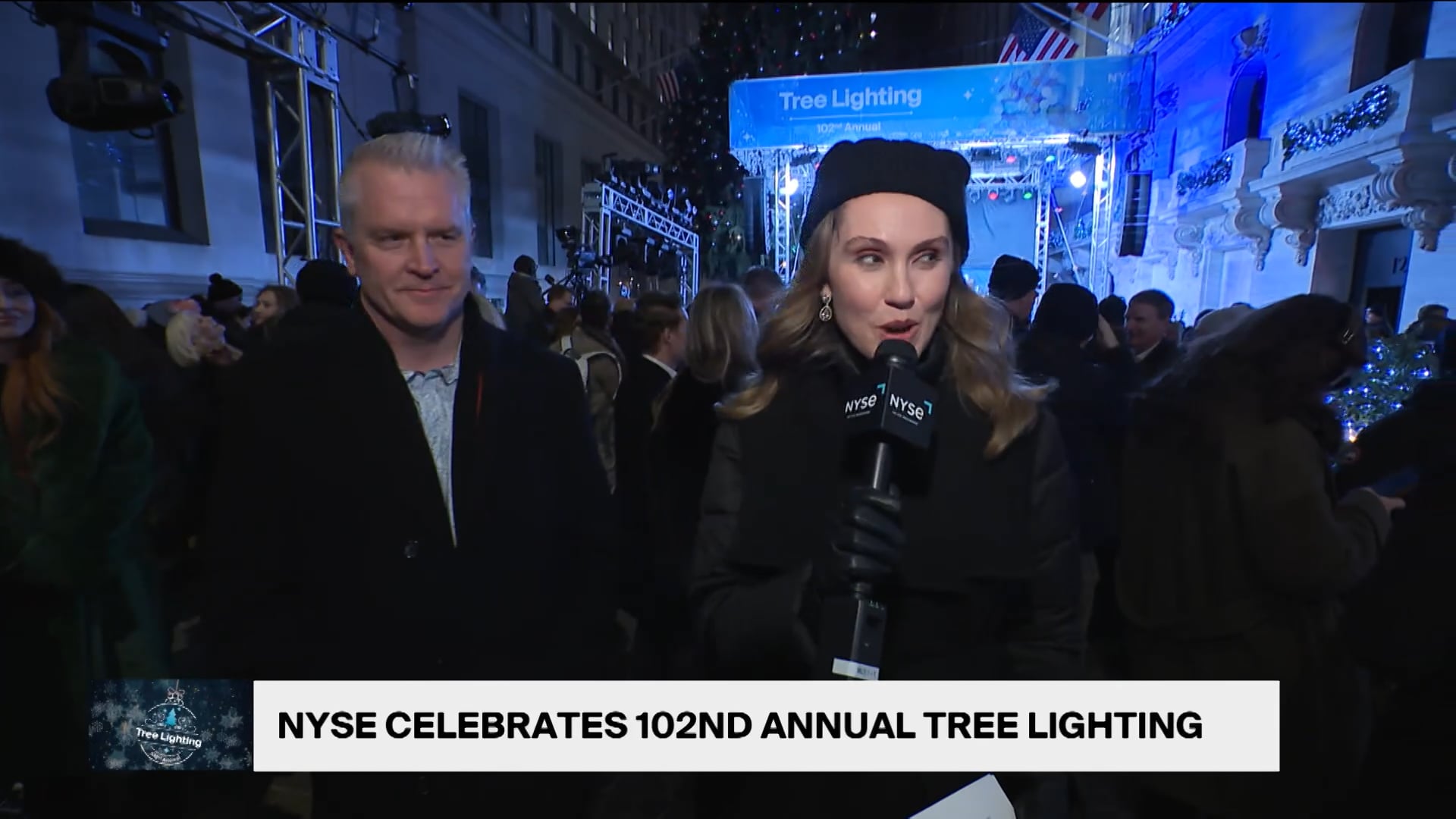 Pop Star Kelsie Watts Sings ‘Christmas in New York’ at NYSE Annual Tree Lighting