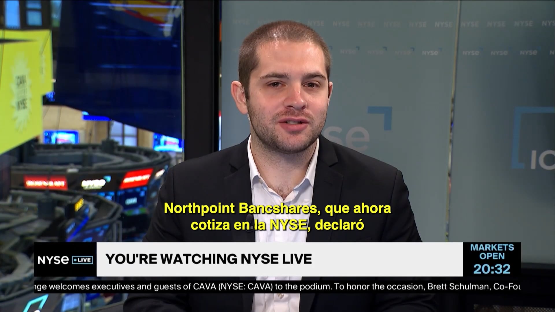 El CEO de Northpointe Bank, Chuck Williams, participa en NYSE Live