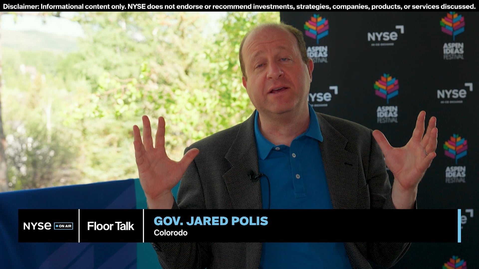 Aspen Ideas: Colorado Governor Jared Polis Honors the State's 150th Anniversary