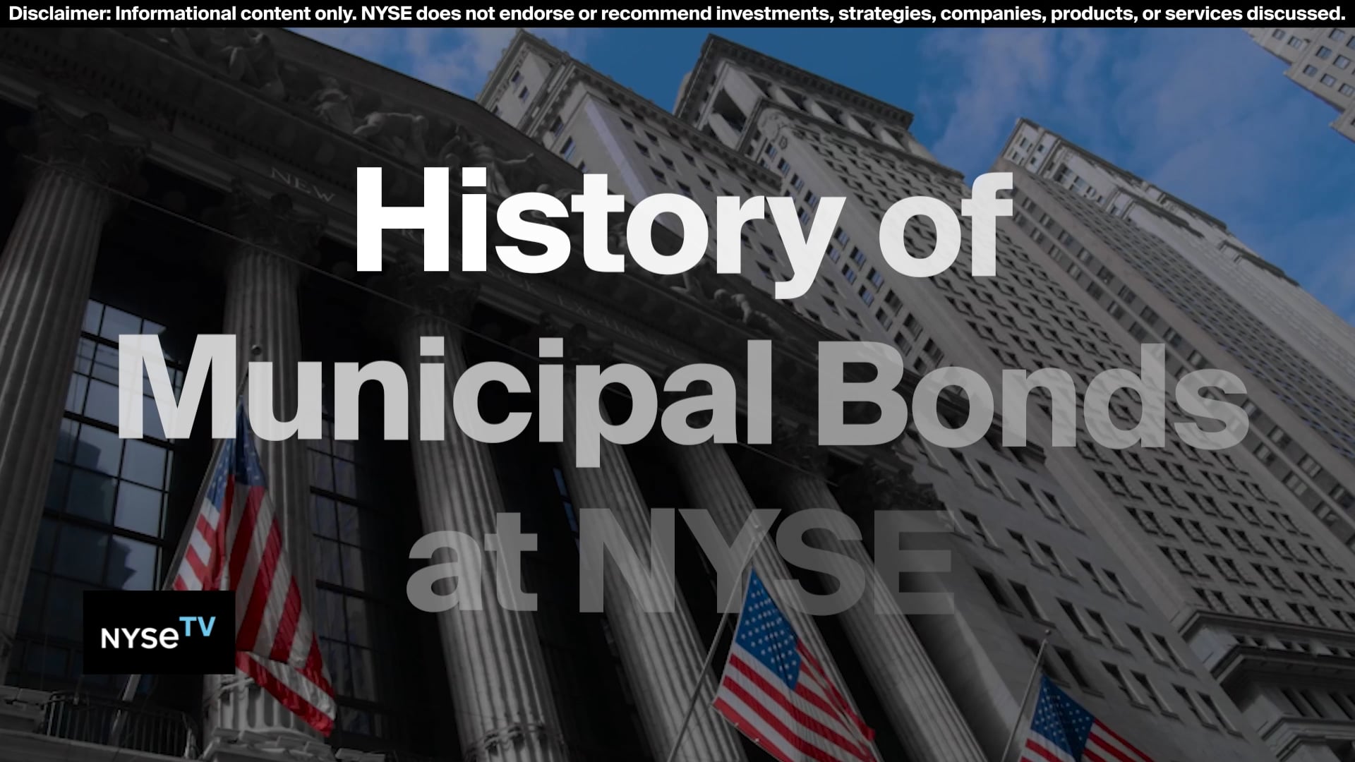 Municipal Bonds at the NYSE 