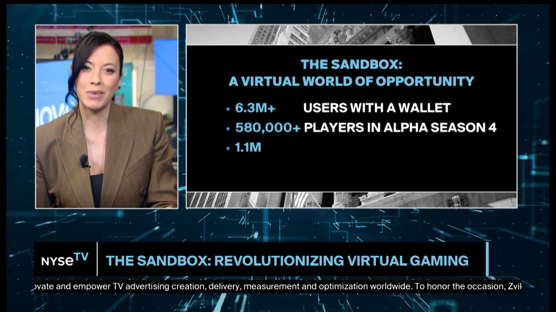 Sebastien Borget, Co-Founder + COO at The Sandbox Joins NYSE TV Live