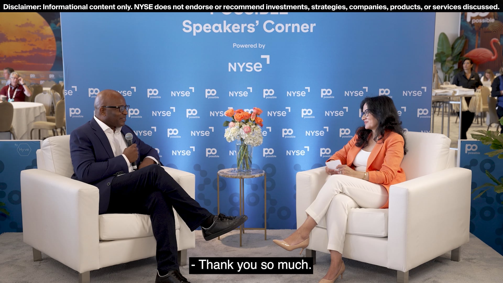 Visa CMO Frank Cooper III joins NYSE Speakers' Corner at POSSIBLE 2025