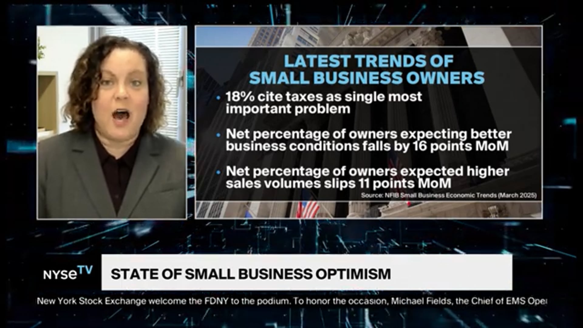 Holly Wade, Executive Director at the NFIB Research Center joins NYSE TV Live