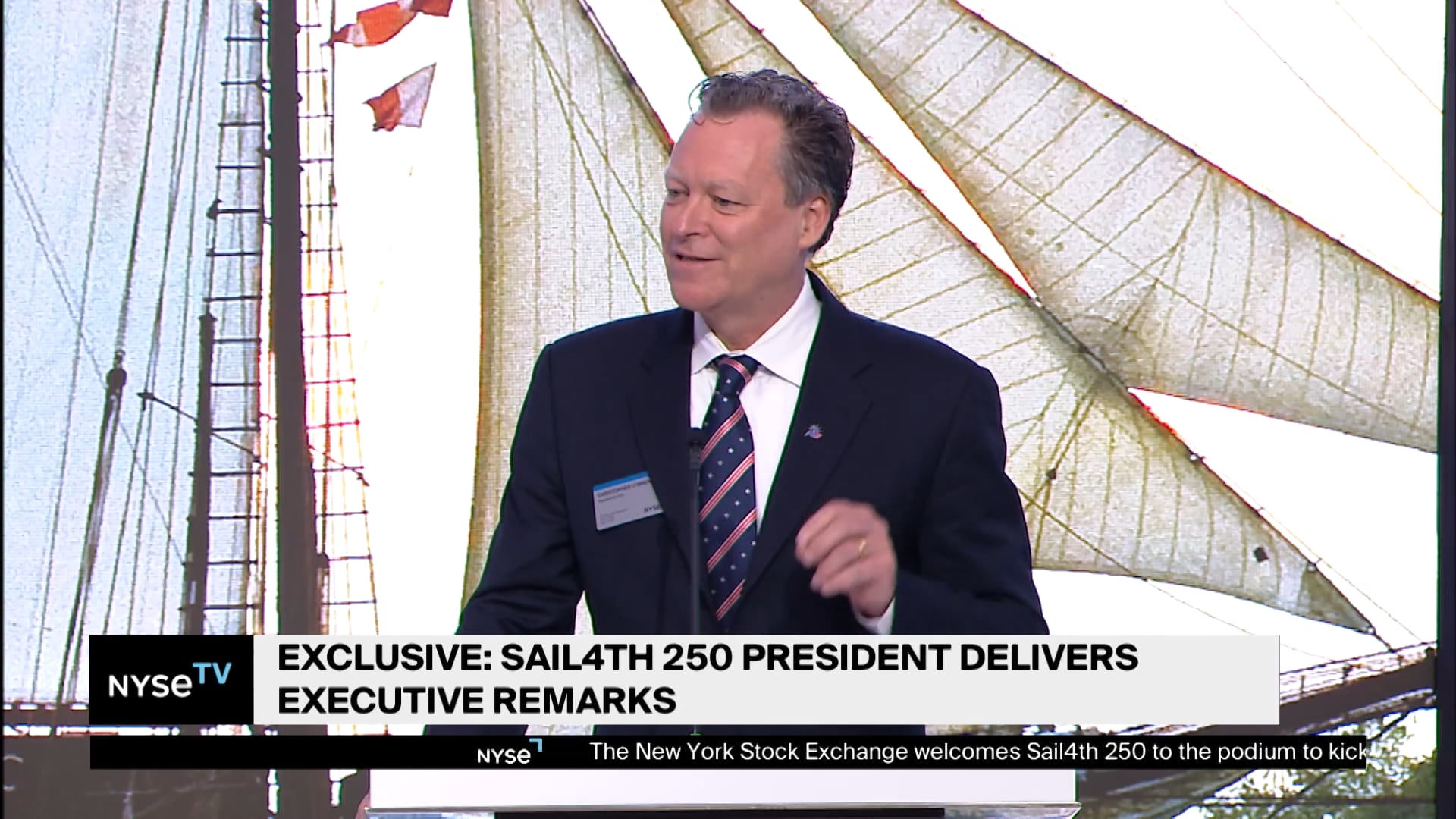 Chris O’Brien, President, Sail4th 250 Joins NYSE TV
