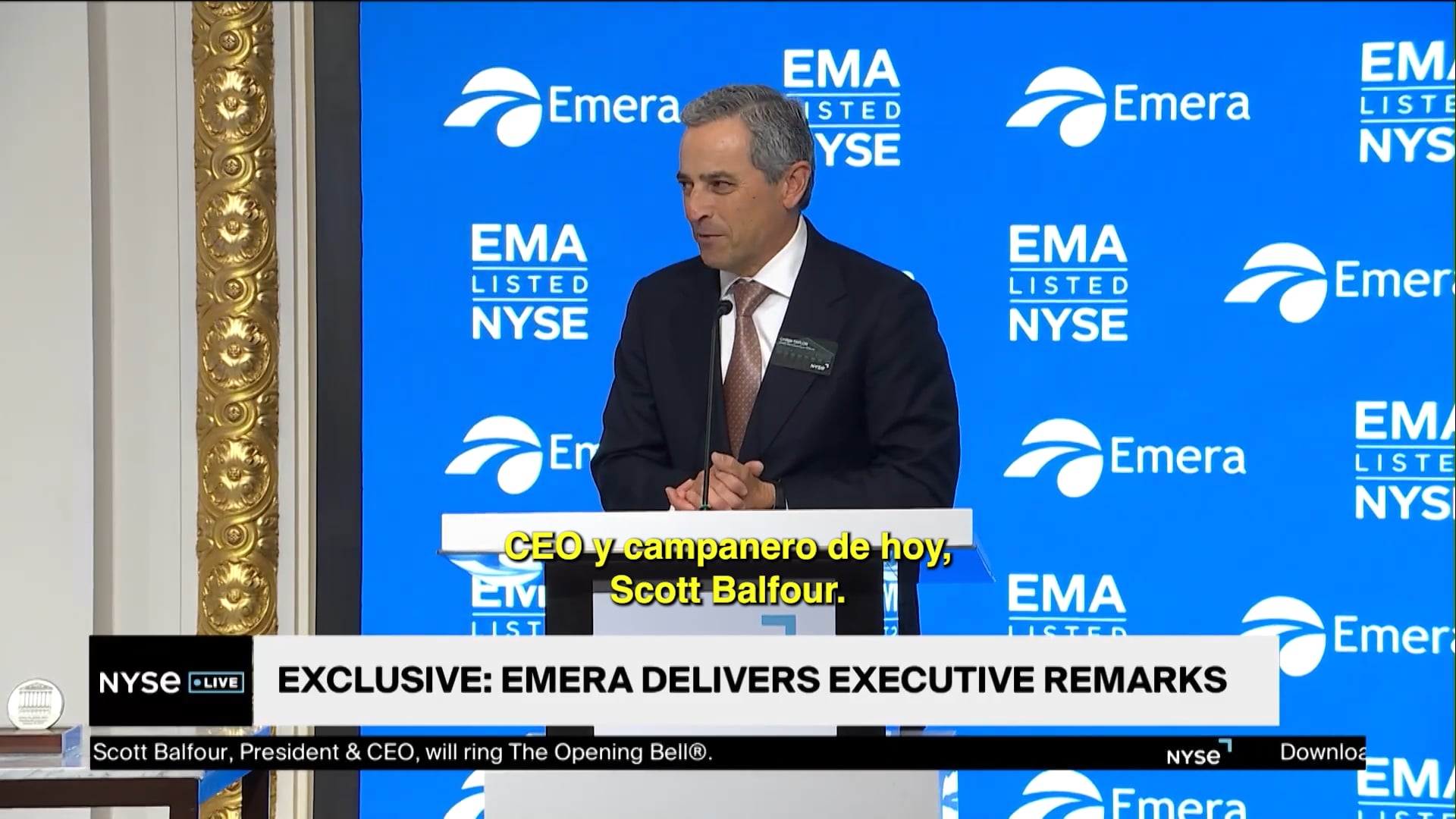 Emera CEO Opening Bell ES