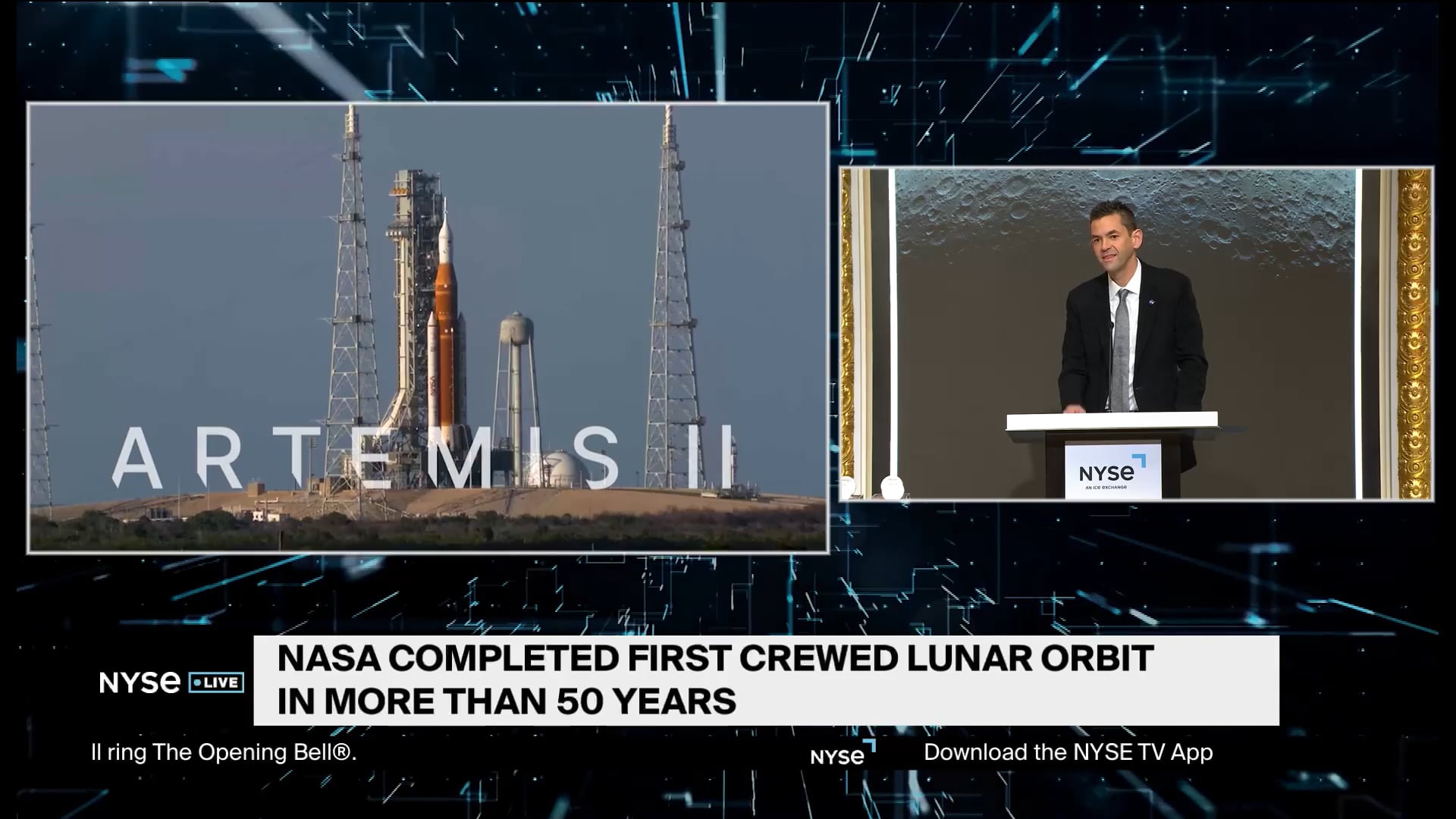 NASA Administrator Jared Isaacman Delivers Remarks as NYSE Celebrates Artemis II
