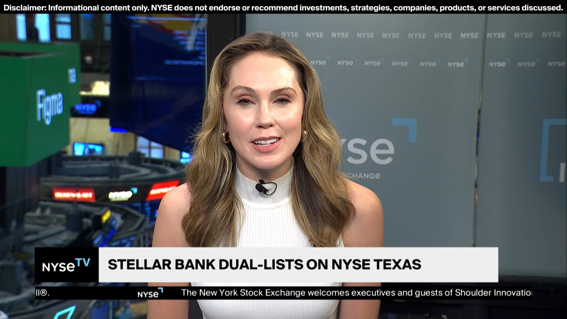 Stellar Bank's Bob Franklin and Ray Vitulli at the NYSE