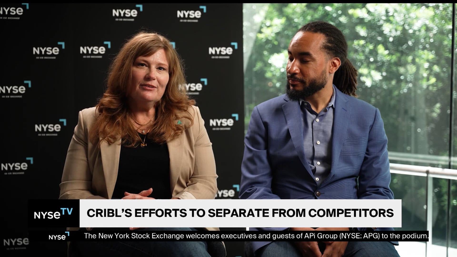 Zach Johnson CFO at Cribl and Abby Strong CMO at Cribl Joins Live on NYSE TV