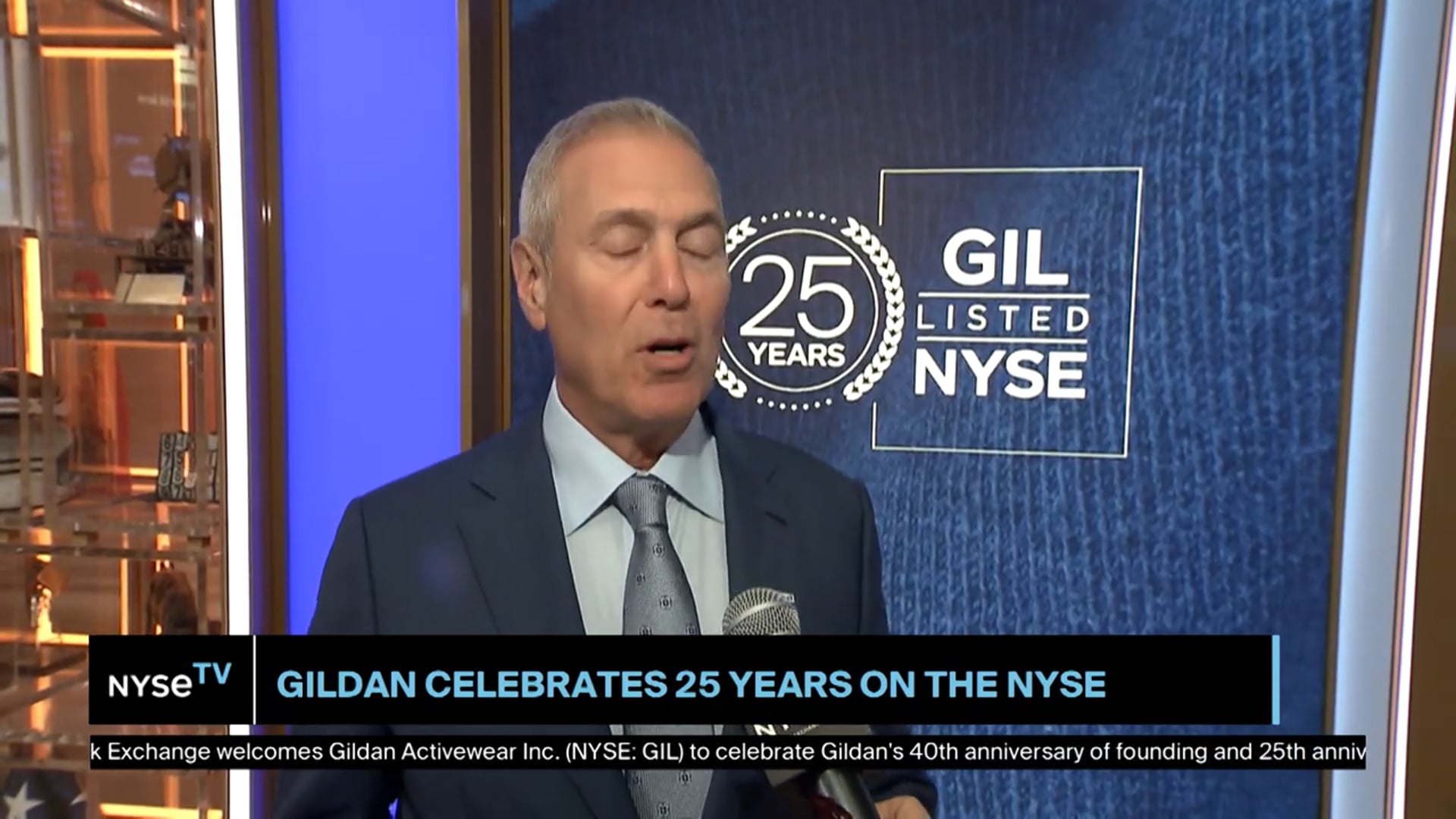 Glenn Chamandy, President + CEO of GIldan Activewear joins NYSE TV Live