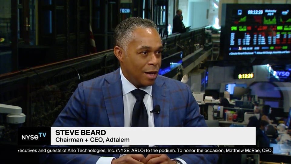 Steve Beard, CEO, Adtalem  Joins NYSE TV