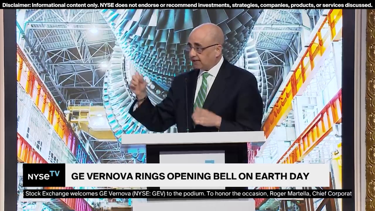 Hon. Roger Martella, Chief Corporate Officer + Chief Sustainability Officer at GE Vernova joins LIVE on NYSE TV