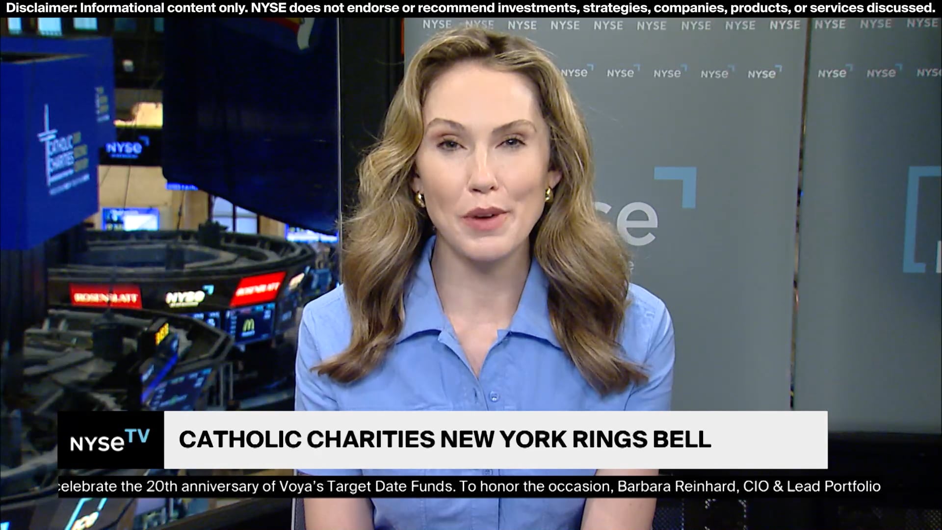 Michelle Moosally, Trustee of Catholic Charities New York Joins Live on NYSE TV
